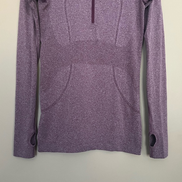 {Lululemon} Run: Swiftly Tech 1/2 Zip Long Sleeve in Heathered Plum - Womens 6 - Picture 3 of 10